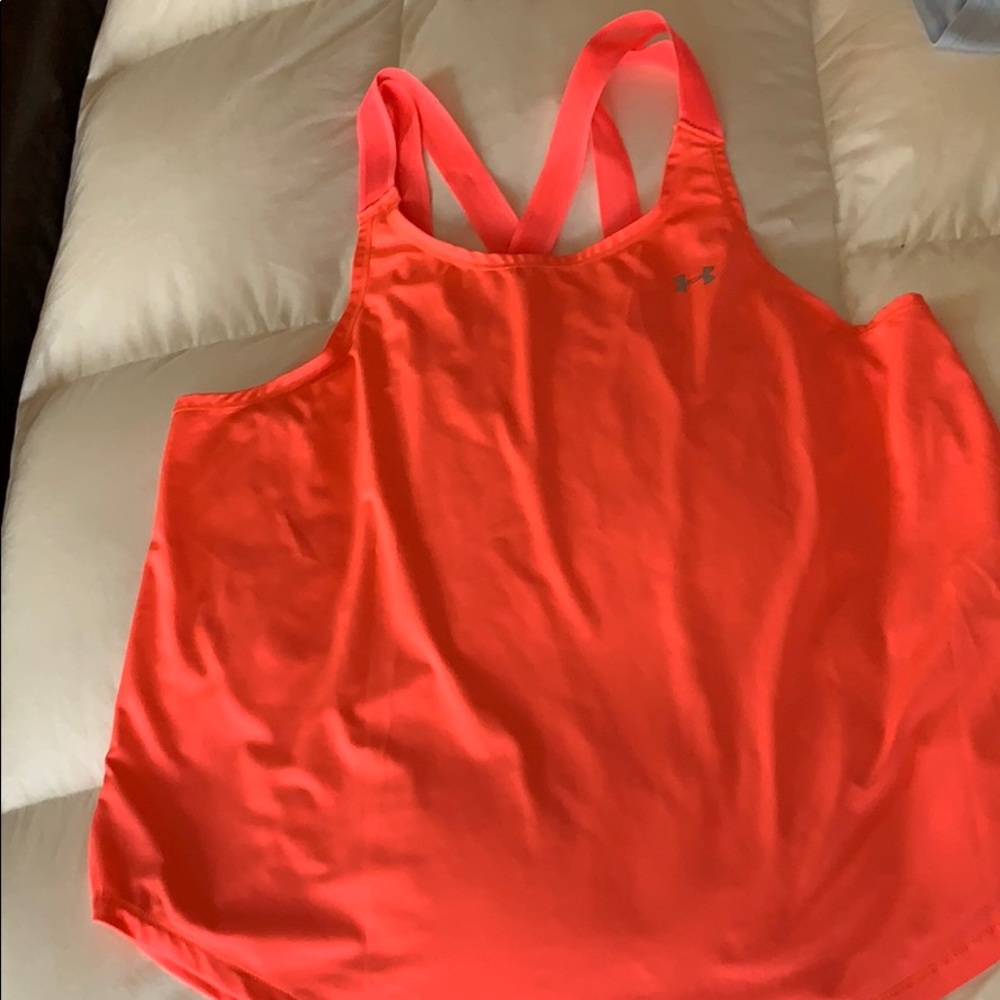 Coral under armour workout tank